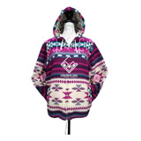 Chamarra/suéter De Lana Fina/unisex Diseño Grecas Talla 36 