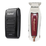 Combo Barbeiro Kemei Acabamento Detailer 9163 + Shaver 1102