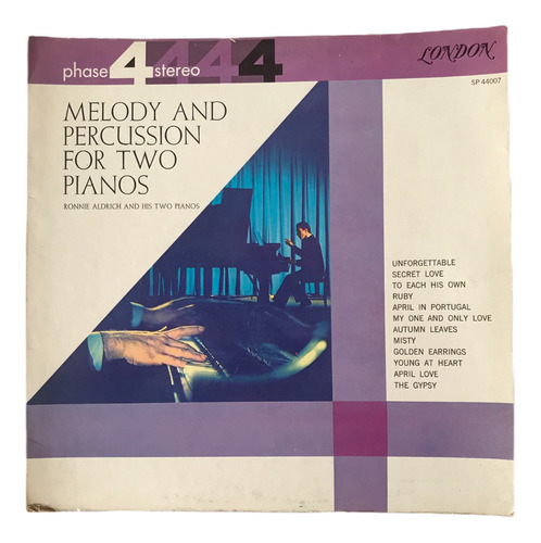 Melody And Percussion For Two Pianos Ronnie Aldrich Disco Lp