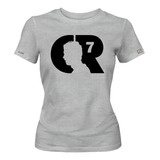 Camiseta Cristiano Ronaldo Silueta Jugador Futbol Mujer Ikrd