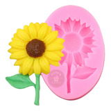 Molde Silicona Flor Girasol 4cm Fondant Porcelana Fria 