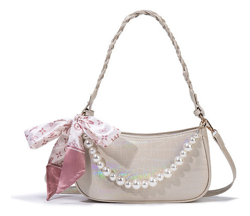 Bolso Stone Para Mujer, Bandolera Con Cadena De Perlas, Bols