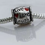 Dije De Diseño De Plata Antigua Live Love Laugh