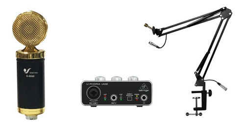 Combo Venetian S5000 Microfono Placa De Audio Usb