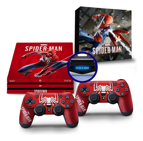 Skin Adesivo Playstation 4 Pro Spider-man Homem-aranha