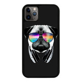 Funda Uso Rudo Tpu Para iPhone Pug Perro Dj Lentes Audifonos