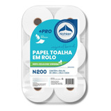 Papel Toalha Bobina Nohker + Pro Folha Simples 6x200mts 27gr