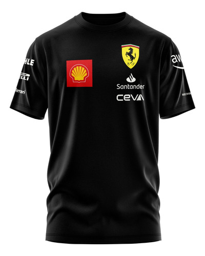 Remera Ferrari 2023 Formula 1 Leclerc Sainz X