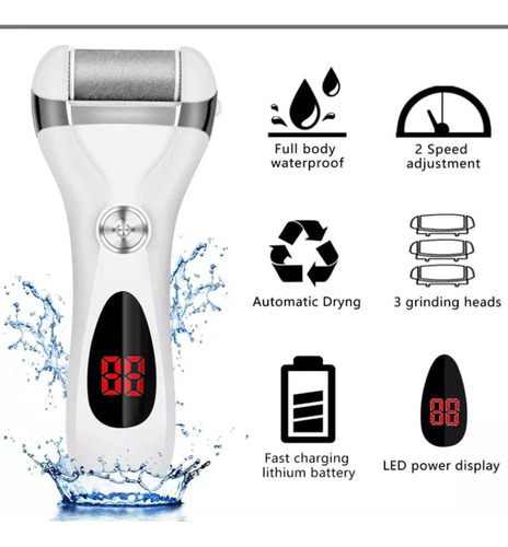 Lima Removedor De Callos E Impurezas Recargable Usb Digital