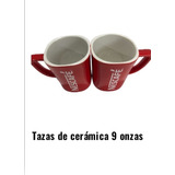 Taza Roja Nescafe Original De Cerámica 9 Oz. Pack 2 Pzs