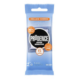 Preservativo Masculino Lubrificado Super Sensitive Prudence Pacote 6 Unidades Embalagem Econômica