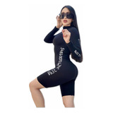 Body Jumsuit Deportivo De Moda Manga Larga Gym Cierre Sexy