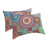 Fundas Almohadas Reina Boho, Modernas 20x30 ,(()=