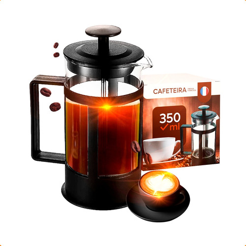 Cafeteira Prensa Francesa Cremeira 350ml Leite Cappuccino