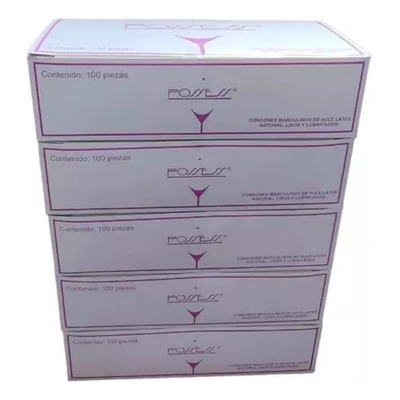 500 Condones Possess 5 Cajas De 100pz Total 500 Preservativo | Envío gratis