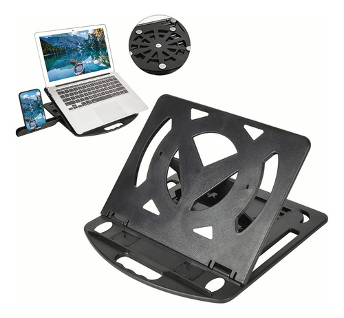 Base Soporte Laptop,plegable Y Ajustable Rotación 360°