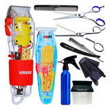 Kit Barbearia Completo Para Iniciante Barbeiro Máquina Wmark