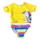 Traje De Baño Para Bebe Y Niñas Dos Piezas Unicornio #2