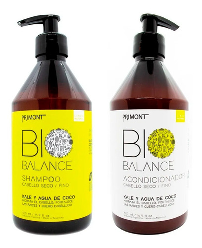 Primont Bio Balance Shampoo + Acondicionador Vegano Seco