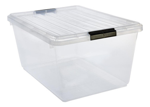 Caja Italhome 8184 Con Broches 24 L Transparente Color Blanco 39x27x54cm