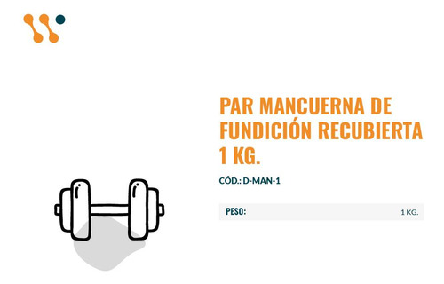 Pesas Mancuernas Mano Gimnasio Rehabilitacion Gym 1 Kg