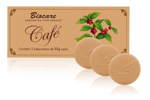 Sabonetes Perfumados Café Estojo Com 3 Un 90g - Biocare