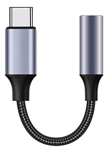 Adaptador Usb 3.1 Tipo-c A Auxiliar 3.5 Audifono Micrófono