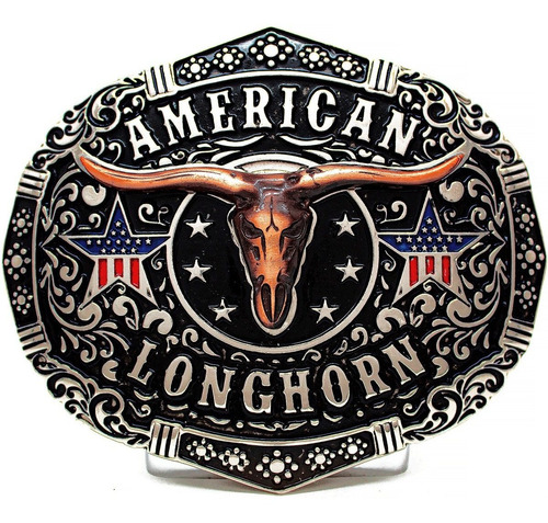 Fivela Country Texas Longhorn Cowboy Rodeio Luxo - Oferta!