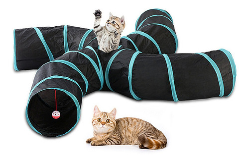 Cat Tunnel 4 Way Pet Play Tunnel Túnel Plegable Juguete Para