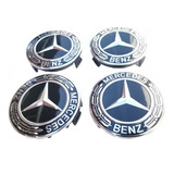 4 Tapas Centro De Rin Mercedes Benz 75mm Originales