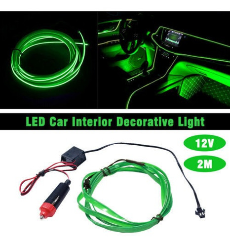 Oxilam Led Light Glow Wire String Strip Green Decor Car A Mb