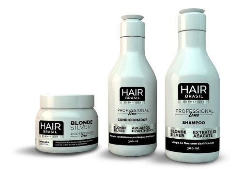 Kit Matizador Hair Brasil Shampoo + Condicionador + Máscara