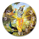 Reloj De Pared De Krishna Govinda Yoga Bhakti Devoción 30cm