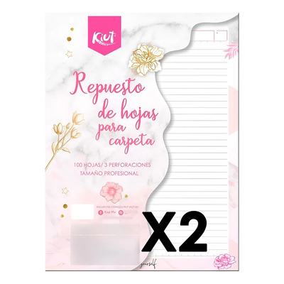 Regalo* + Kiut Hojas Repuesto Carpeta Tam. Profesional Carta | Envío gratis