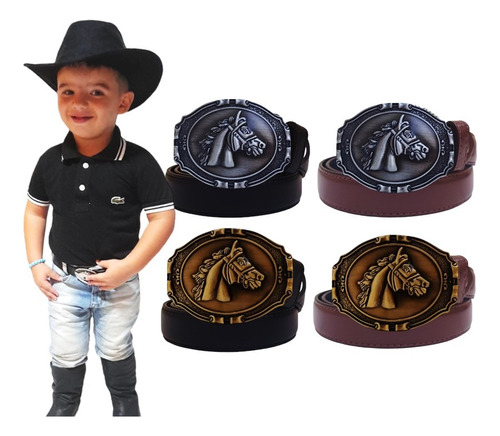 Cinto Fivela Country Infantil Bebê Cowboy Rodeio Unissex