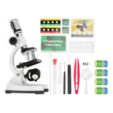 Set De Microscopio Para Niños Hd 1200x Allmetal, Kit Para Pr