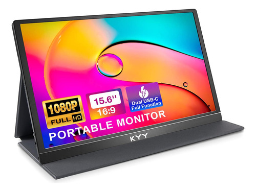 Monitor Portátil Kyy, 15,6  1080p, Fhd, Usb-c, 60 Hz