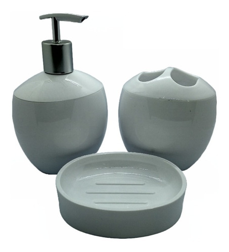 Set Baño Dosificador Portacepillo Jabonera Pettish Online Vc