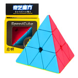 Cubo Rubik Piramide Qiyi Stickerless Pyraminx 3x3 Qiming Piraminx 3x3x3 + Base