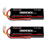 2 Baterias Lipo 11.1v 3200mah 50c 3s T Plug Hoovo