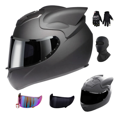 Casco Integral De Moto Certificado Dot Con Orejas De Dragón | Envío gratis