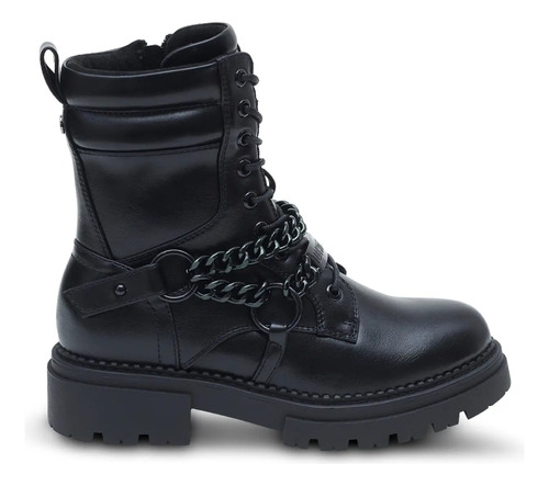 Bota Borcego Lady Stork Mujer Borcegui Taco Cordones Cierre