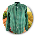 Camisa Masculina Xadrez Corte Tradicional Reto Com Bolso Txc