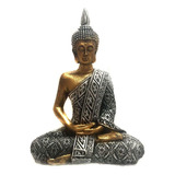 Estátua De Buda Hindu Dourado E Prateado -417