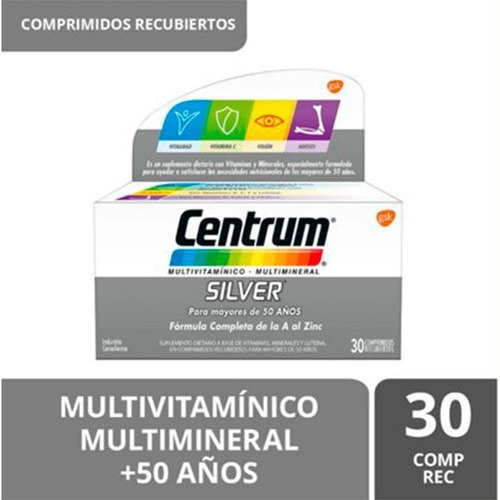 Centrum Silver  Suplemento Dietario Para +50 Años X 30 Compr