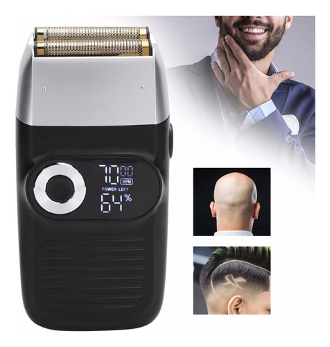 Máquina De Afeitar Eléctrica Recargable Cabeza Calva Barba T