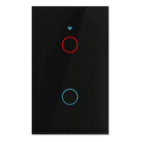 Interruptor Touch Pared 2 Canales Wifi + Rf Smart Sin Neutro