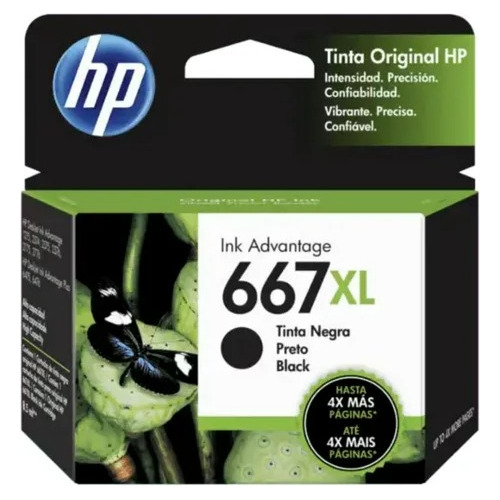 Hp 667xl Negro Original, 480 Páginas, 3ym81al