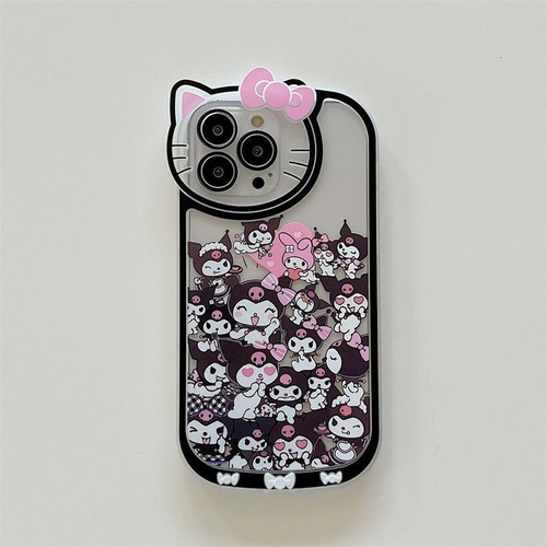 Funda Para iPhone Kawaii Sanrio Kuromi Hello Kitty Lens Fund