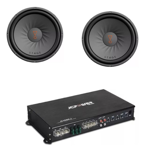 Paquete Amplificador Clase D Y 2 Subwoofer Jbl De 12 Doble 